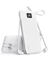 ANOUV Portable Charger with Built-in Cables&AC Wal