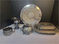 Lot of 5x Vintage silver plate kitchen ware