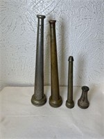 VINTAGE BRASS FIRE NOZZLES – LARGEST 12 INCH