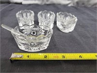 4 Mini Glass Punch Bowls