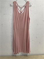 PINK SLEEVELESS EXTRA TOUCH DRESS 2X