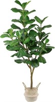 $114-Warmplants Artificial Fiddle Leaf Fig Tree, 6