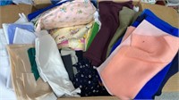 Large Box of Assorted Fabric. Unknown fibres or