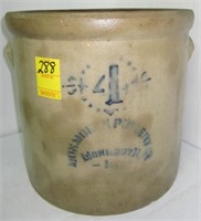 4 GALLON MONMOUTH CROCK