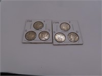 (2) 3coin Mercury P/D/S 1941/44 Dime Coin Sets