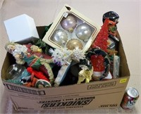 Large box of assorted Christmas Decorations