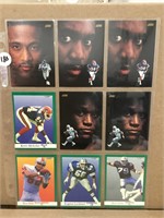 9-Mixed Vintage Football Cards