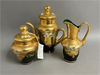 Hand Painted 24 Carat Gold Murano Tea Set