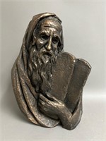 MCM Bust of Moses w/ Tablets, Signed Bergier