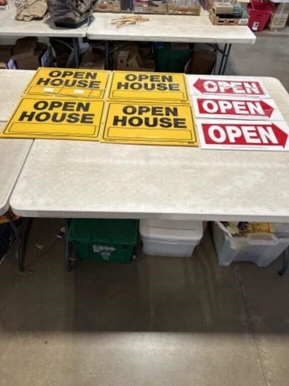 Open house and open signs all are new