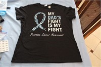 Ladies' My Dad's Fight Prostate T-shirt Size XL