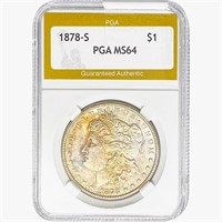 1878-S Morgan Silver Dollar PGA MS64