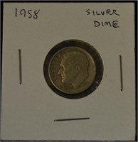 1958 Silver Dime