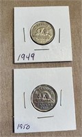 1949 & 1950 5 CENT