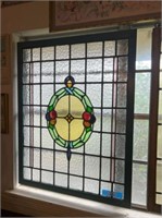 FRAMED 8 COLOR BEAUTIFUL VINTAGE STAINED GLASS