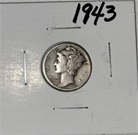 1943 Mercury Dime 90% Silver