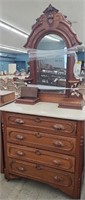 Marble top vanity dresser