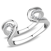 Unique .40ct White Sapphire Cuff Ring