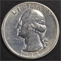 1932-S WASHINGTON QUARTER AU/BU