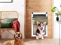 HANIML Large Aluminum Dog Door with Magnetic Doubl