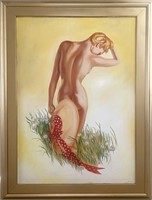 P. Marcand Original Oil On Canvas "Viens Avec Moi"