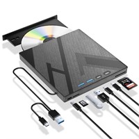 7 in 1 External Blu-ray Drive, USB 3.0 Type-C Opti