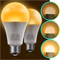 LOHAS 3 Way Amber Light Bulbs 50/100/150W Equivale