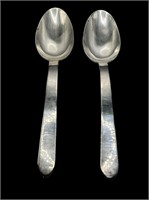 Two E. RAMIREZ Sterling Silver Serving Spoons