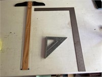 Square, straight edge and Swanson speed square