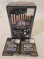 Union Razors 3pc Shave Kit + 2 Replacement Cart.