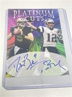 Platinum Cuts Tom Brady Drew Brees Facsimile