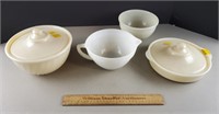 Vintage Fire King Bowls & Measuring Cup