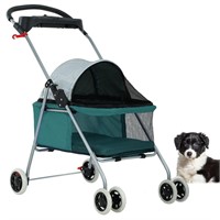 BestPet Teal Cat/Dog Stroller