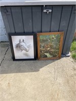 Framed Artwork Ruane Manning Horse Angel LOT