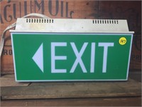Exit light box sign