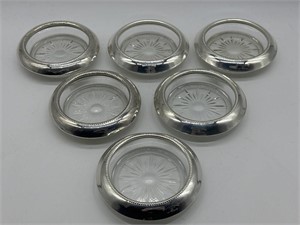 Whiting & Co Sterling Silver Coasters (6)