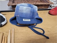 BLUE HAT WITH EAR COVERS