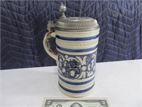 German Embossed Round 8" Beer Stein