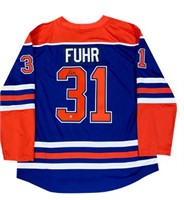 Grant Fuhr Signed Edmonton Oilers Replica Jersey