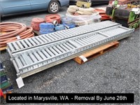 LOT, (4) 10'L X 17"W ROLLER SECTIONS ON THIS