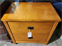 Two drawer contemporary horizontal file cabinet