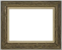 MODERN CARVED AND CERUSED PAINTING FRAME