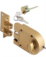 Jimmy Proof Deadbolt Lock with Keyed (Gold Color)