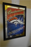 Budweiser Denver Broncos Mirrored Sign