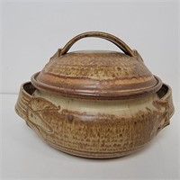 Vtg Studio Art Clay Pottery Bowl Signed