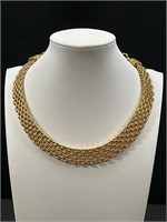 Goldtone chain necklace with hook closure