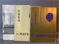 (3) St. Marks Yearbooks 1953, 1954, Fall-1954