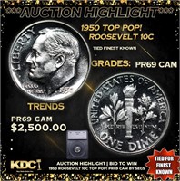 Proof ***Auction Highlight*** 1950 Roosevelt Dime