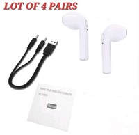 Lot of 4 Pairs - i7s tws Wireless Bluetooth Earbud