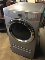 Stainless Frigidaire Affinity Dryer. Powers on